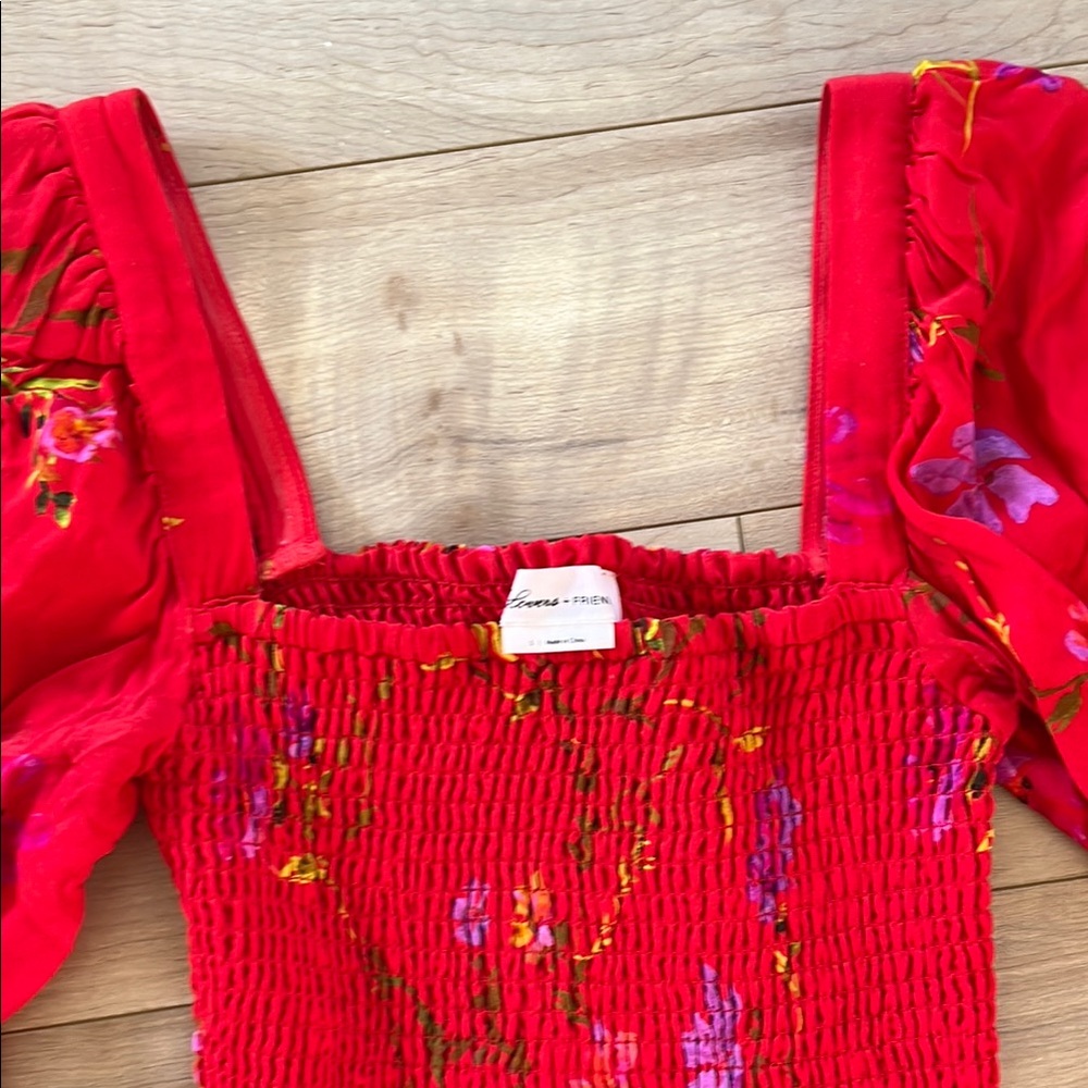 Lovers + Friends Red Floral Blouse - Picture 3 of 3